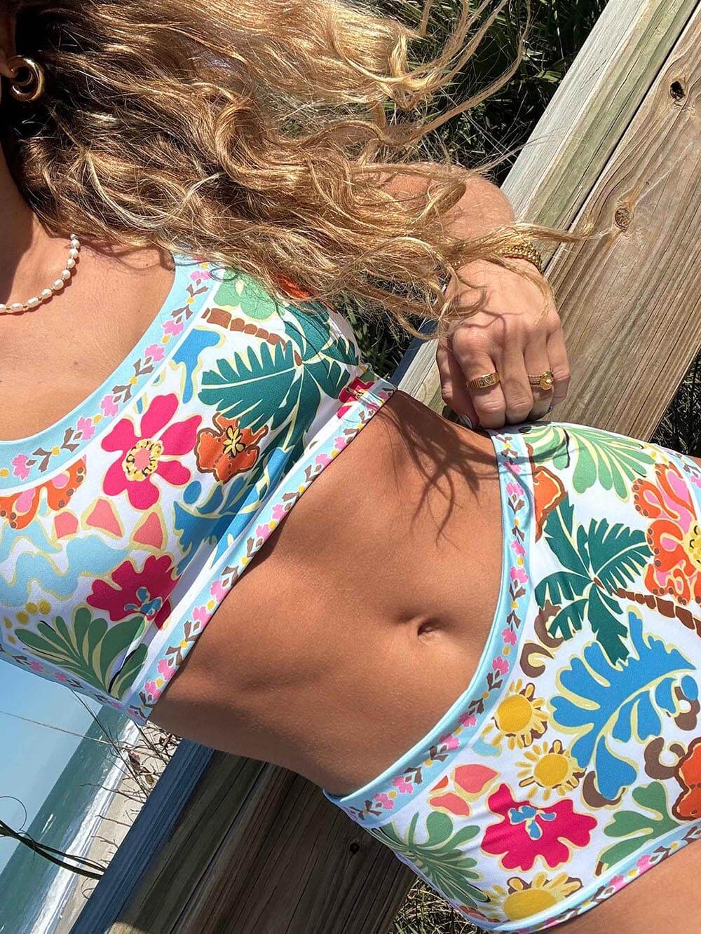 Blodau | Bikini Floral Elástico Con Soporte