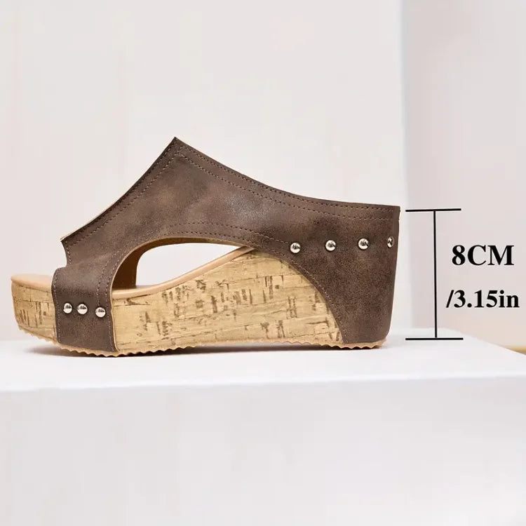 Bárbara | Sandalias plataforma piel