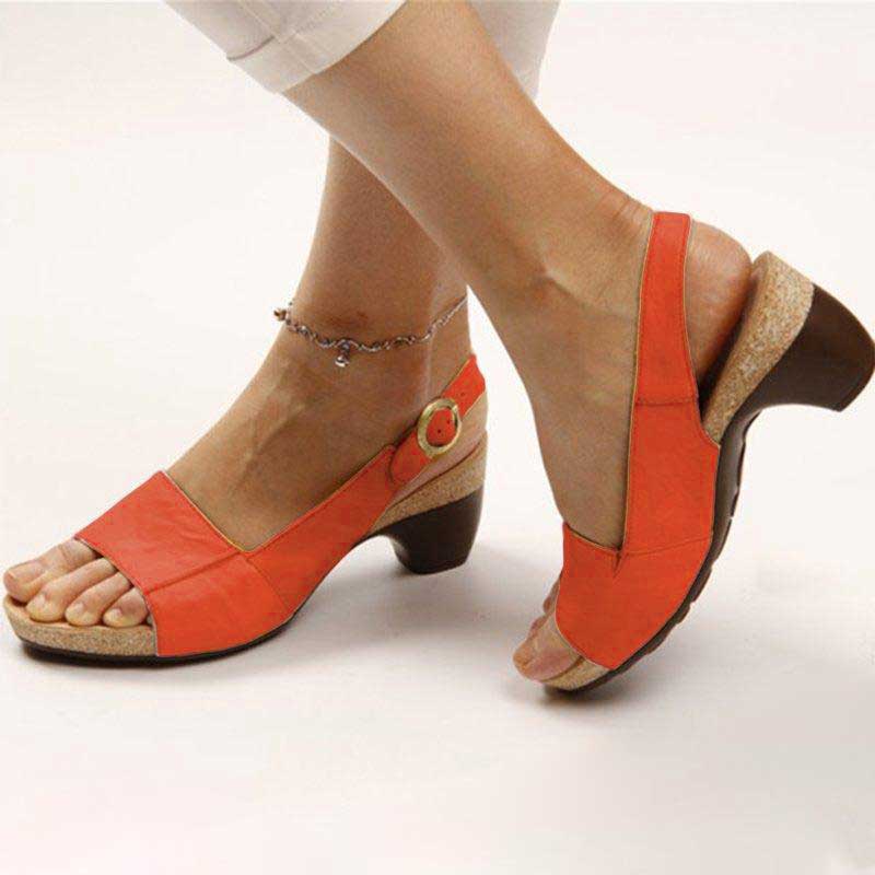 Zoraida | Sandalias ortopédicas con tacón cómodo.