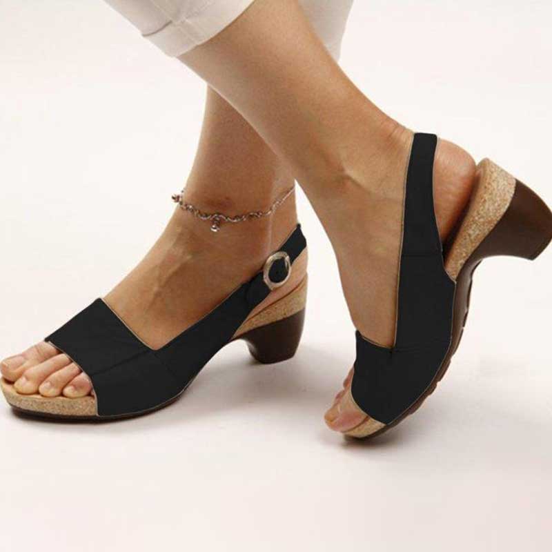 Zoraida | Sandalias ortopédicas con tacón cómodo.