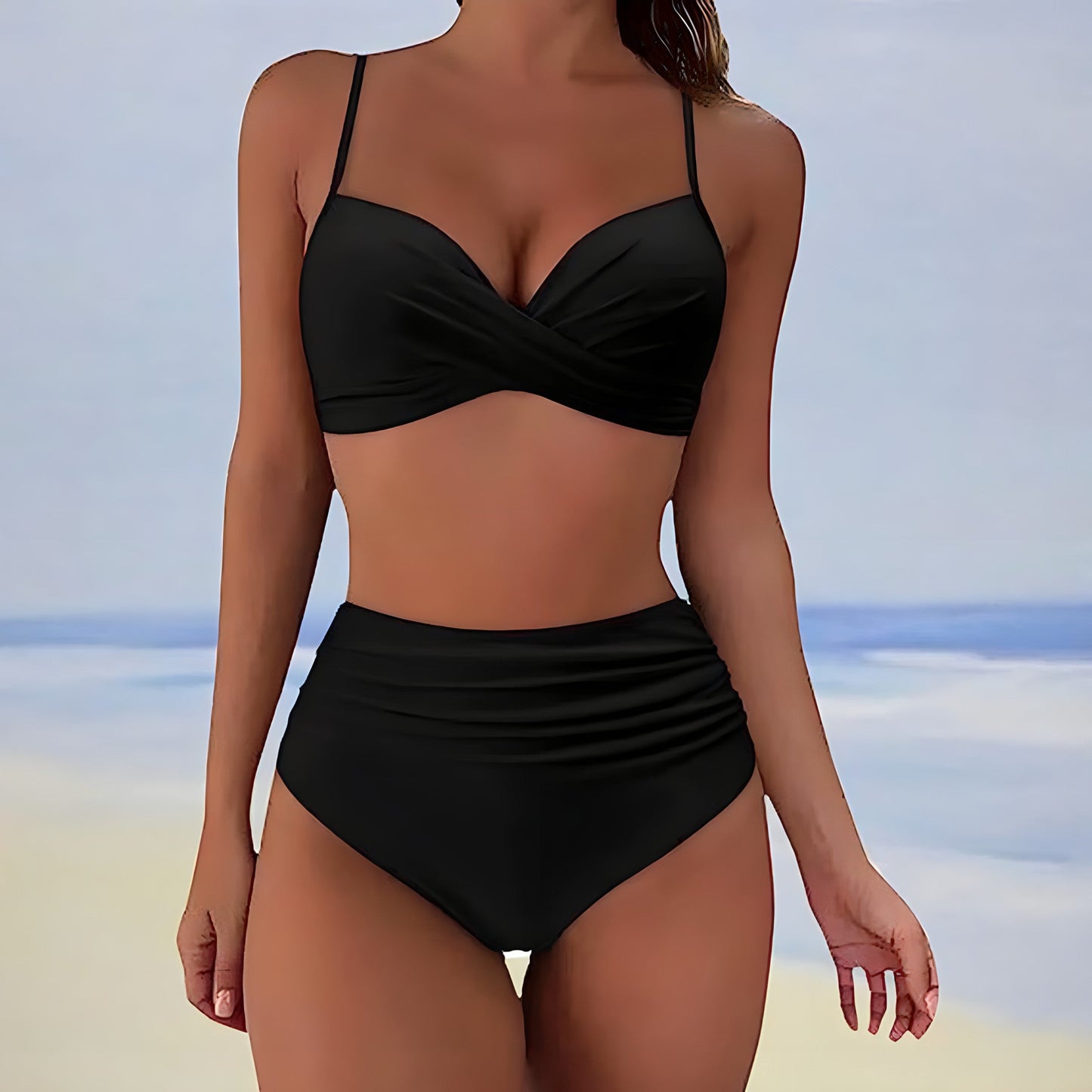 Ayako | Bikini cintura alta con top retorcido
