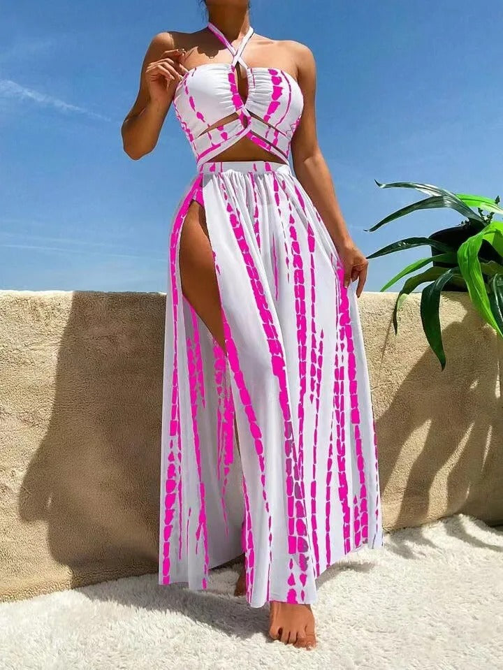 Brandice | Conjunto bikini para cubrir traje baño para mujer