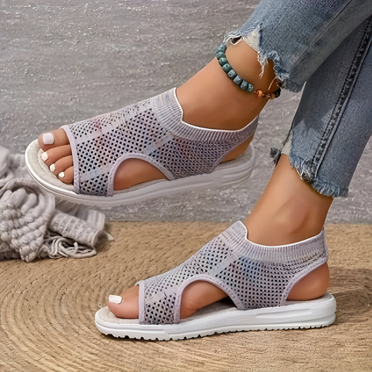 Atenas | Sandalias de malla elástica de punto de colores