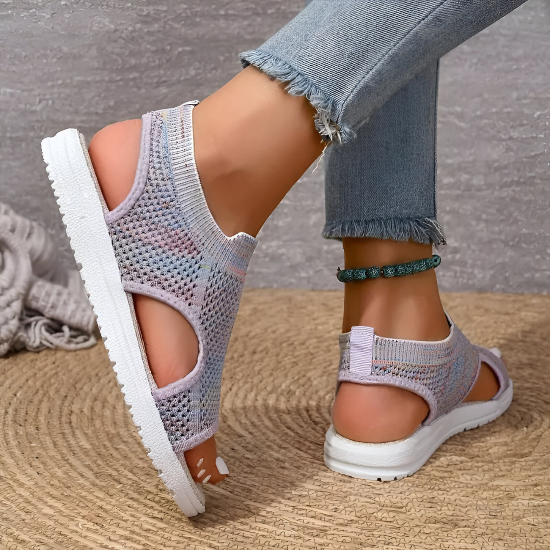 Atenas | Sandalias de malla elástica de punto de colores