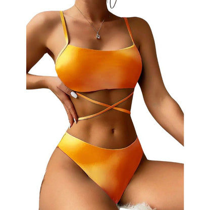 Bonaria | Bañador bikini  3 piezas con cordones y falda  playa