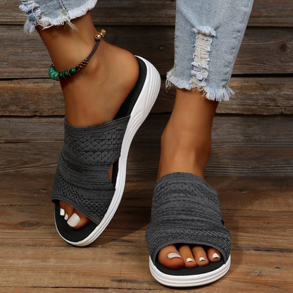 Vienna Comfort - Sandalias abiertas de malla con suela gruesa