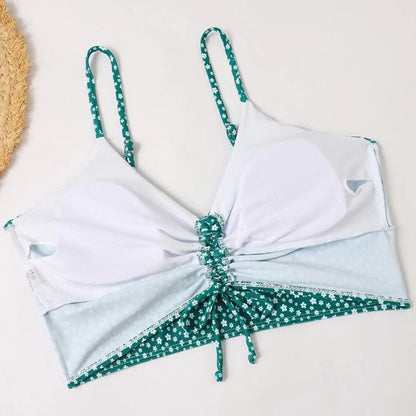 Beileag | Traje  baño bikini  encaje gradado  3 piezas con falda  playa