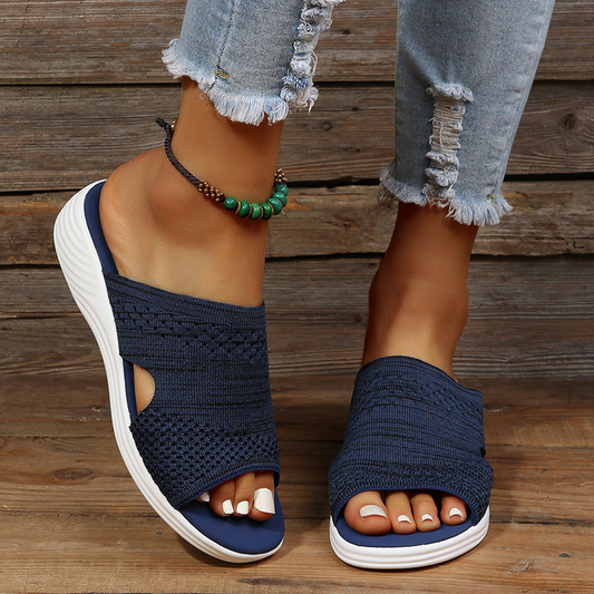 Vienna Comfort - Sandalias abiertas de malla con suela gruesa