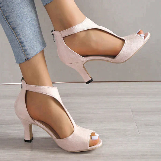 Blanca | Sandalias de tacón ortopédico