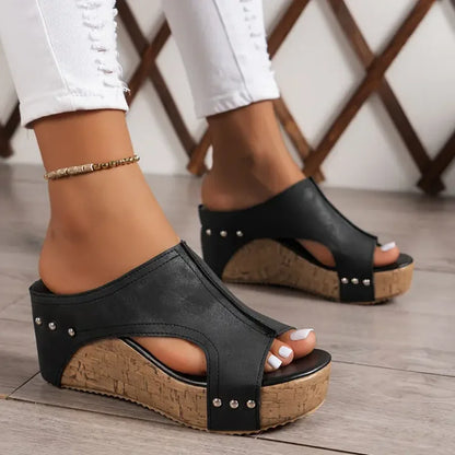 Bárbara | Sandalias plataforma piel