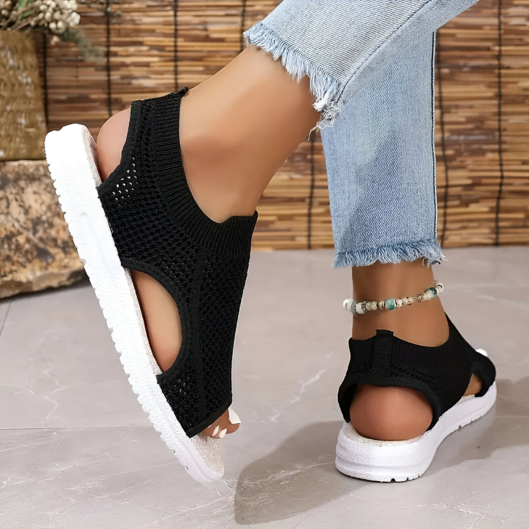 Atenas | Sandalias de malla elástica de punto de colores