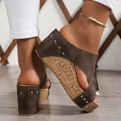 Bárbara | Sandalias plataforma piel