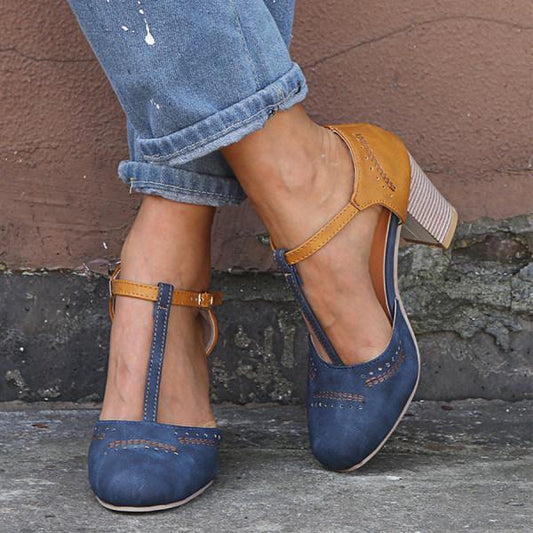 Amayrani | Sandalias de tacón de bloque para mujer