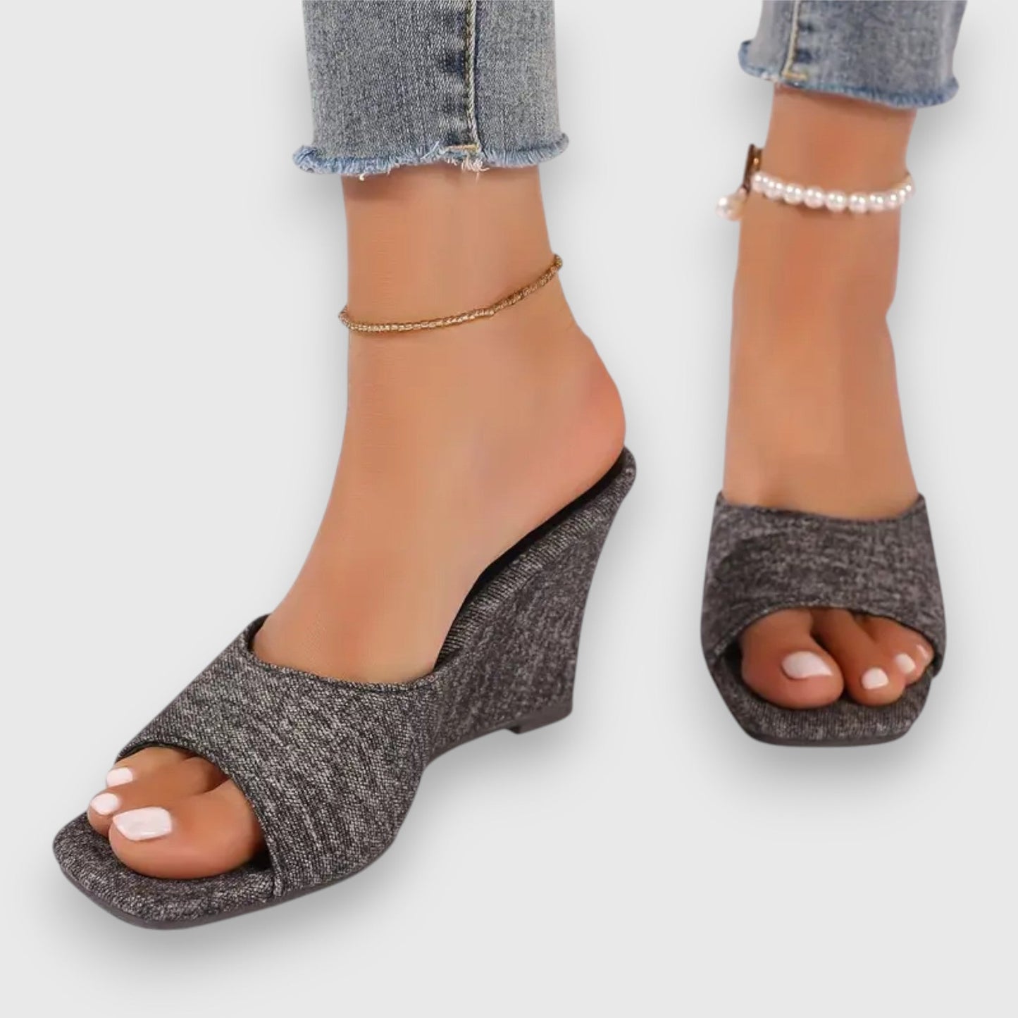 Ximena | Vaqueros Keilabsatz Sandalias