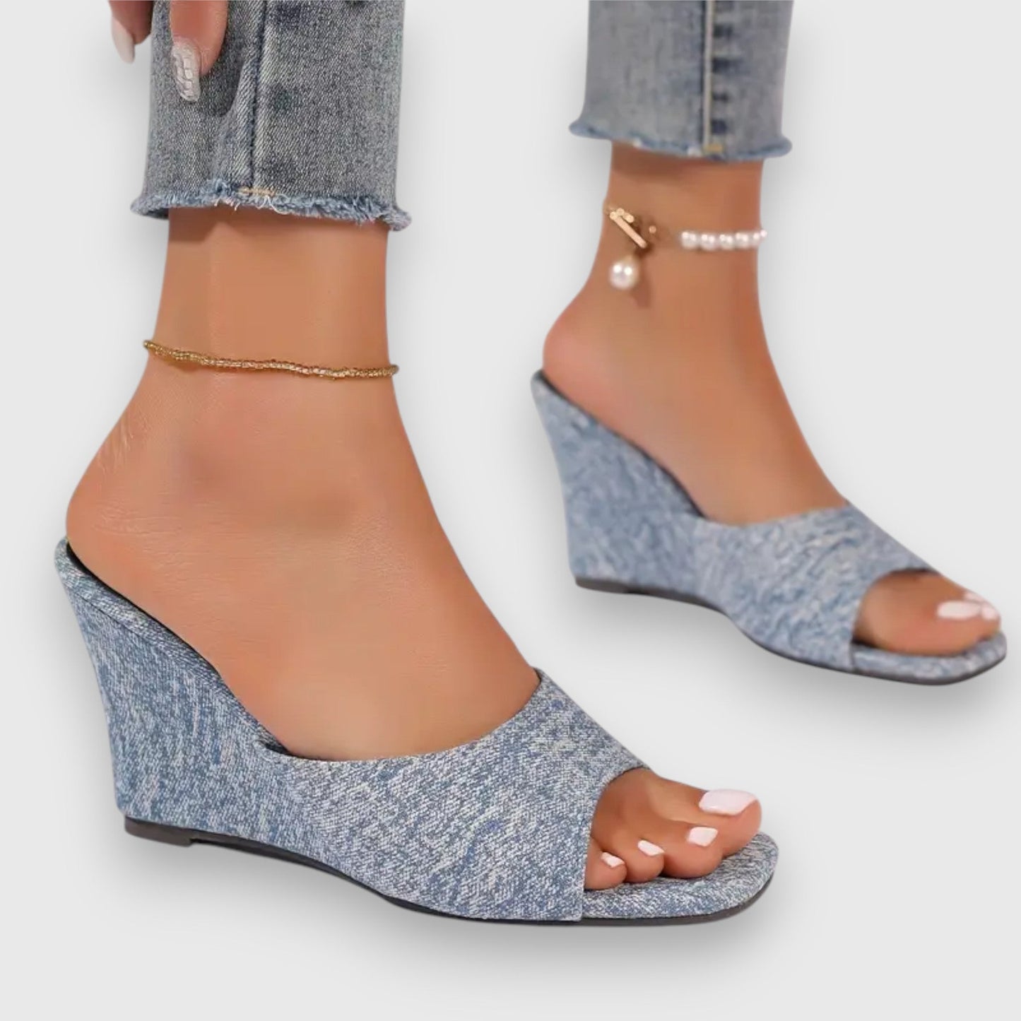 Ximena | Vaqueros Keilabsatz Sandalias