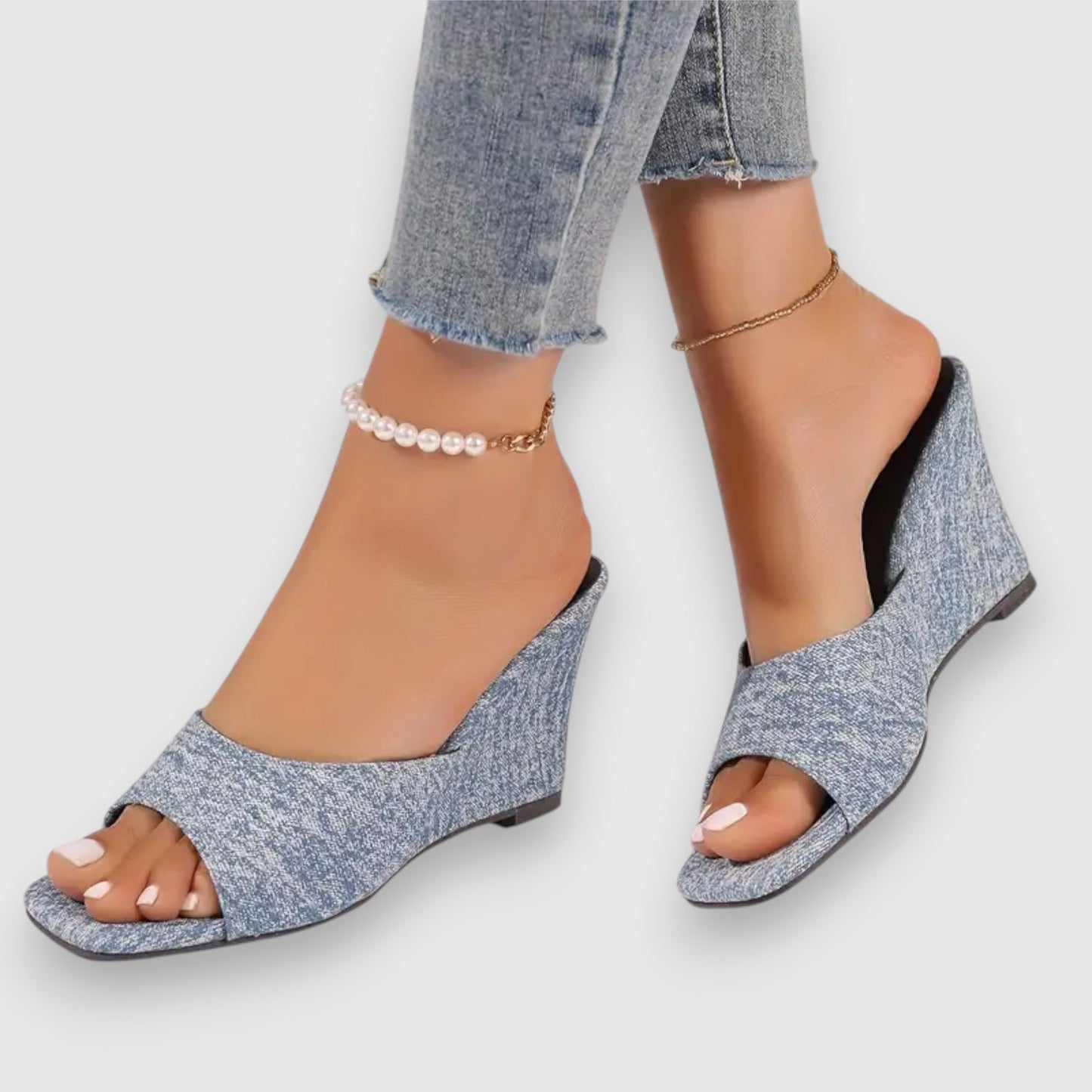 Ximena | Vaqueros Keilabsatz Sandalias