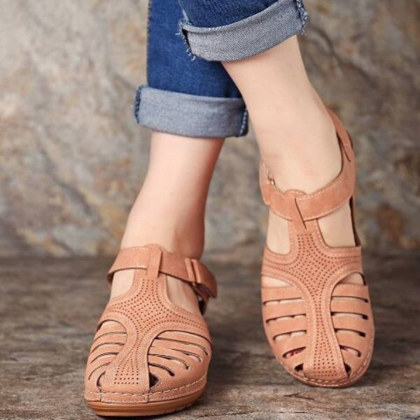 Ámbar | Sandalias ortopédicas de cuero estilo vintage