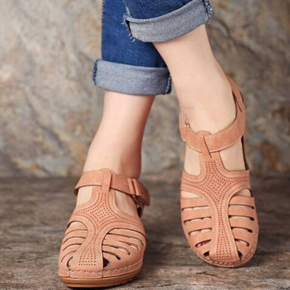 Ámbar | Sandalias ortopédicas de cuero estilo vintage