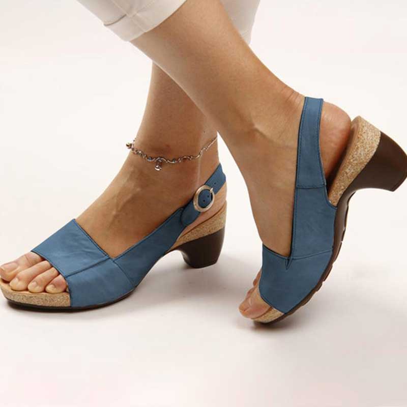Zoraida | Sandalias ortopédicas con tacón cómodo.