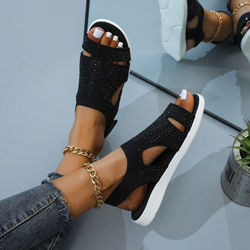 Adalina | Sandalias Con Purpurina