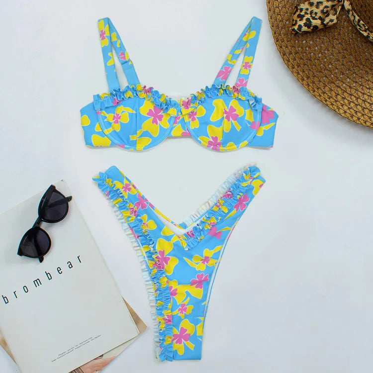 Bersabee | Lindo bikini con talles  volantes