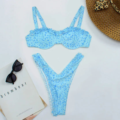 Bersabee | Lindo bikini con talles  volantes