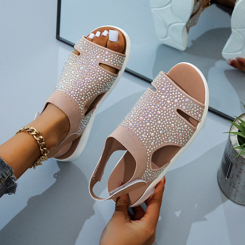Adalina | Sandalias Con Purpurina