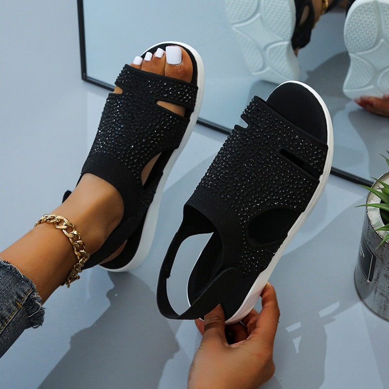 Adalina | Sandalias Con Purpurina