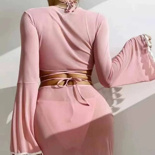 Bota | Conjunto  bikini con borlas  moda para mujer