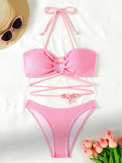 Braewyn | Conjunto  bikini push-up con tirantes cruzados