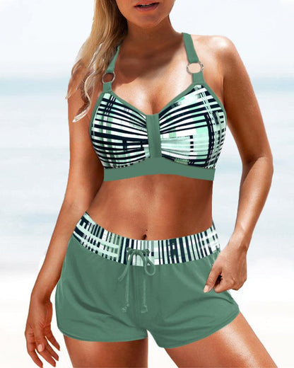 Brany | Bikini Con Braguita De Talle Alto Y Estampado De Rayas