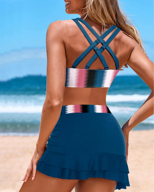 Barina | Bikini  corte alto multicolor