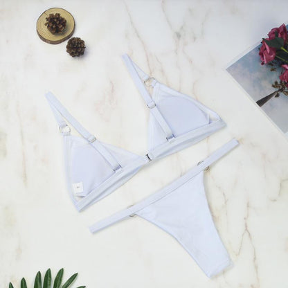 Beneta | Bañador bikini  dos piezas con aros  metal dorado y copas triangulares Heidi-Mo