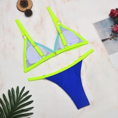 Beneta | Bañador bikini  dos piezas con aros  metal dorado y copas triangulares Heidi-Mo