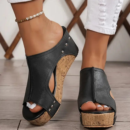 Bárbara | Sandalias plataforma piel