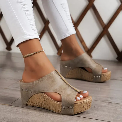 Bárbara | Sandalias plataforma piel