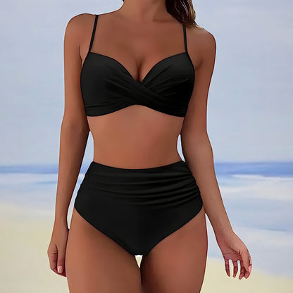 Ayako | Bikini  cintura alta con top retorcido