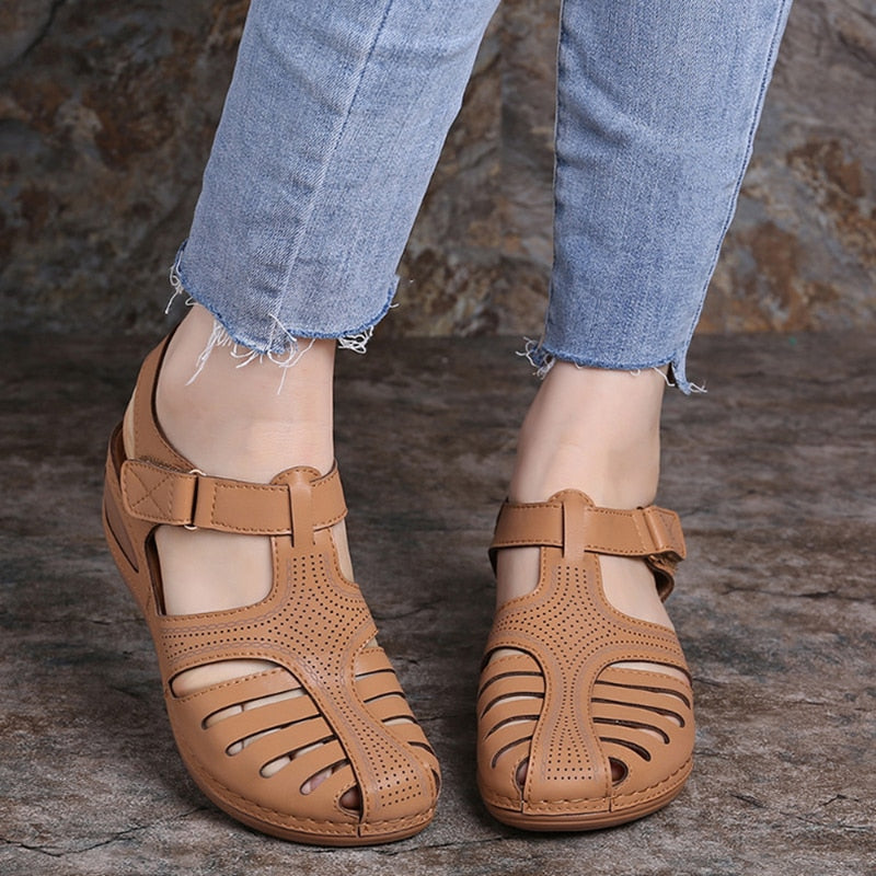Amapola | Sandalias de cuña cómodas y ortopédicas.