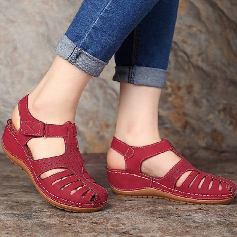 Amapola | Sandalias de cuña cómodas y ortopédicas.