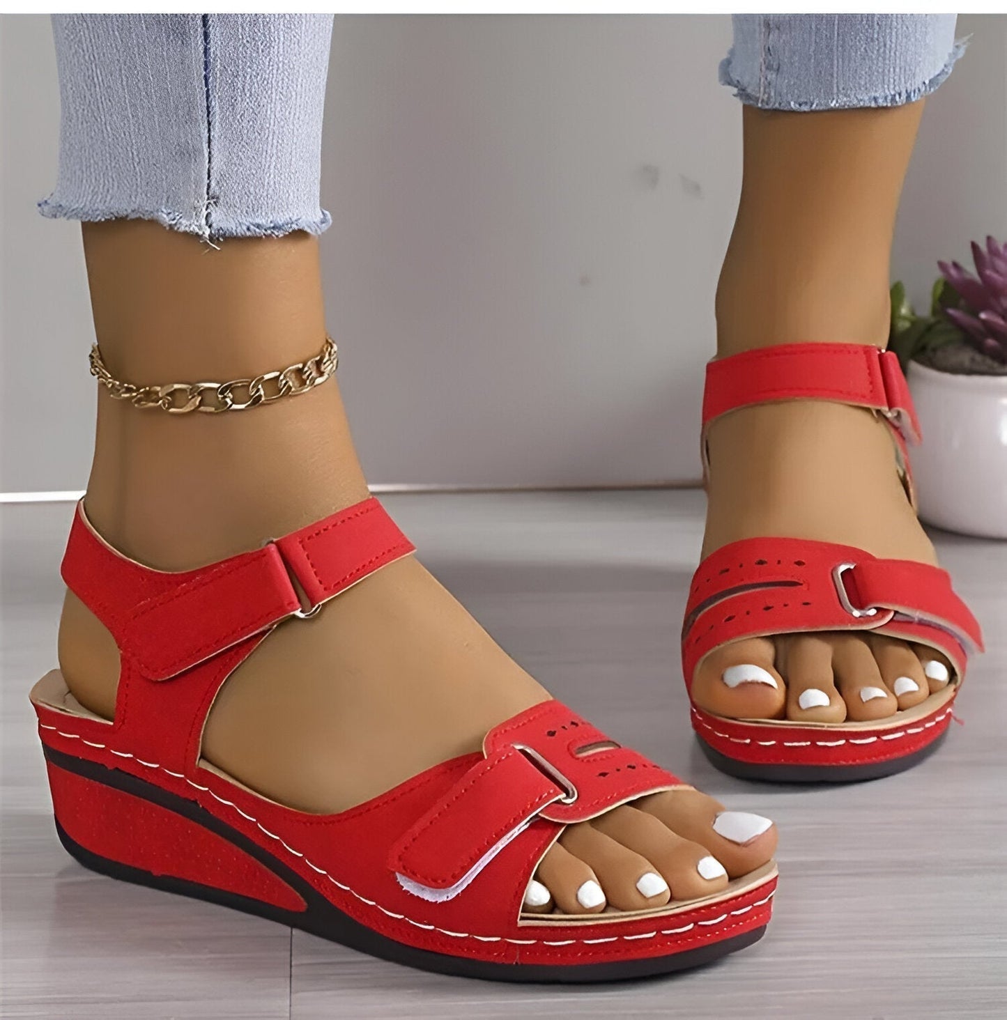 Allison | Sandalias de cuña suaves y elegantes
