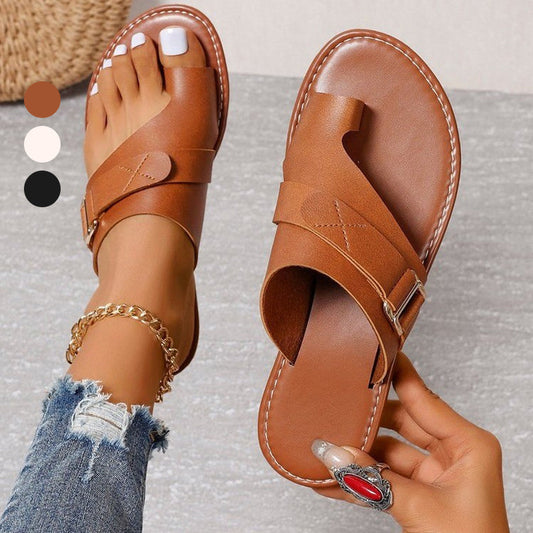 Vicky | Sandalias ortopédicas de cuero de lujo.