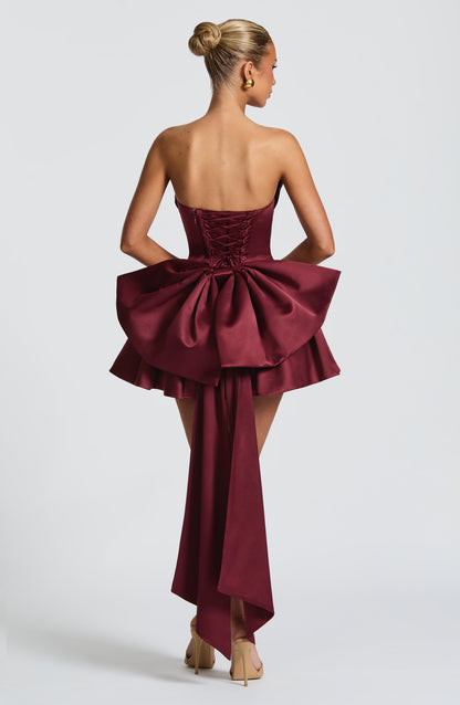 Vestido Mini Trinity - Laca de Cereza
